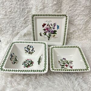 PORTMEIRION‎ Botanic Garden 3 - Piece Square Shaped Serving Dish & Bowl
